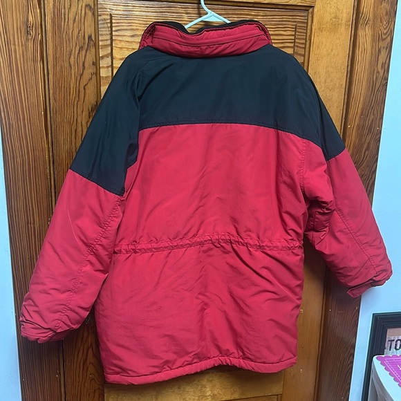 Lands End Winter Coat Red and Black - Picture 5 of 15